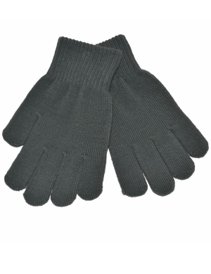 Knitted Stretch Gloves - Grey
